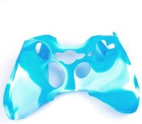 microware Controller Silicone Skins Cover Sleeve  Gaming Accessory Kit(White, Blue, For Xbox 360)