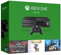 MICROSOFT 3966507 500 GB with Xbox One 1TB Console - 3 Games Holiday Bundle (Gears of War: Ultimate Edition + Rare Replay + Ori and the Blind Forest)(Black)