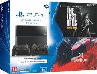 Sony PlayStation 4 (PS4) 1 TB & Dual Shock 4 with The Last of Us and Drive Club(Black)
