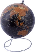 Globeskart Designer Black Brown Desk And Table Top Political World Globe(8 Inches Black)