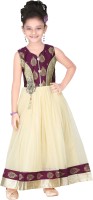 Trendyy Girls Flared/A-line Gown(Brown)