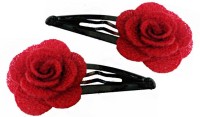 OPC Beautiful Floral Hair Accessory - Pack of 2 Tic Tac Clip(Red) - Price 139 51 % Off  