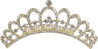 Muchmore Traditional Crown For Woman And Girls For Party And Wedding Occasion Hair Clip(Gold, White) - Price 463 76 % Off  