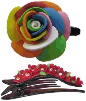 Advanc Hotline Fancy foam sheet and Ceramic sheet work tic tac pin (Combo of 2) Hair Clip(Multicolor) - Price 449 77 % Off  