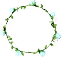 FashBlush Forever New Roses Flower Leaf Tiara Head Band(Blue, White, Green) - Price 249 85 % Off  