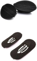 Shreeparna Hair Bumpit Fuwa Pin (set of 2)+ Princess Puff Soft Velcro (Set of 2) Hair Accessory Set(Black) - Price 219 78 % Off  