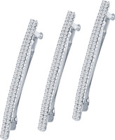 ShoStopper Ethnic Rhodium Plated Set Of 3 Hair Clip(White) - Price 289 76 % Off