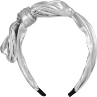 ILU Leather Knot Head Band Women Girls Wedding Party Styling Beauty Fashion Hair Care Hair Accessories Jewellery Ladies Silver Bow Hair Band, Head Band, Hair Clip(Silver) - Price 290 80 % Off  