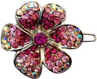 B-Fashionable Blooming Flower Wire Clasp Hair Pin(Pink) B-Fashionable Blooming Flower Wire Clasp Hair Pin(Pink)