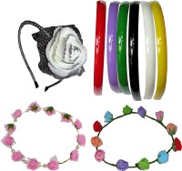 Sanskruti Floral Style Hairband Hair Accessory Set(Multicolor) - Price 650 78 % Off  