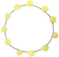 FashBlush Forever New Pretty Glam Roses Flower Leaf Tiara/Crown Head Band(Yellow, Green) - Price 249 83 % Off  