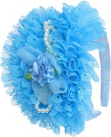 One Personal Care Princess Flower Charm Pearl Studded Netted Designer Part Wear Hair Accessory Set, Hair Band(Blue) - Price 139 53 % Off  