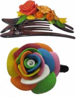 Advanc Hotline Porcelain clay work fancy banana clip (Combo of 2) Hair Clip(Multicolor) - Price 449 77 % Off  