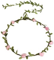 Young & Forever Rose Flowers Branch Festival Wedding Garland Head Wreath Crown Floral Halo Hair Head Band(Pink, Green) - Price 445 88 % Off  
