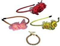 Sanskruti Beautiful Floral Hair band Hair Accessory Set(Multicolor) - Price 580 80 % Off  