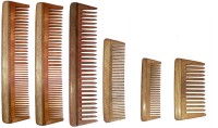 Ginni Marketing Combo of 6 Neem Wood Combs (regular + 4inches, 5inches and baby detangler) - Price 540 84 % Off  