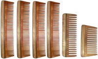 Ginni Marketing Combo of 6 Neem Wood Combs ( regular + medium and baby detangler) - Price 540 84 % Off  