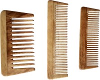 Ginni Marketing Neem Wood Baby/Pocket Comb (Lengths 10.2cm & 12.9cm) + 1 Regular Comb (Length 19.4 cm) - Price 349 78 % Off  
