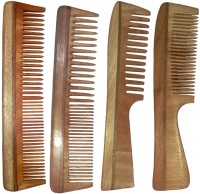 Ginni Marketing Combo of 4 Neem Wood Combs (Regular+Handle) - Price 429 82 % Off  