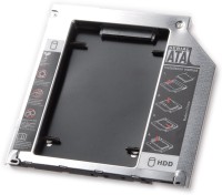 ADMI 9.5mm Unibody 2nd Hard Drive Caddy For Apple Unibody MacBook Pro 13 15 17 2.5 inch Internal Hard Drive Enclosure(For Unibody Macbook, Black/Silver)   Laptop Accessories  (ADMI)