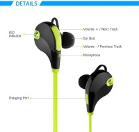 ROOQ QY7GR-006 bluetooth Headphone(Green, In the Ear)   Laptop Accessories  (ROOQ)