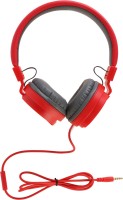 Corseca HD Stereo Wired Headset::40mm driver::In-line Microphone::Gold-plated plug. Headset with Mic(Red, Over the Ear)   Laptop Accessories  (Corseca)
