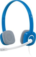 Logitech h150-Blue Headset with Mic(Blue, On the Ear)   Laptop Accessories  (Logitech)