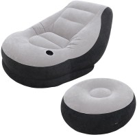Intex Vinyl 1 Seater Inflatable Sofa(Color - Black, Grey) (Intex) Karnataka Buy Online