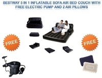 View Bestway Karmax PVC 3 Seater Inflatable Sofa (Color - Black) PVC 3 Seater Inflatable Sofa(Color - Black) Price Online(Bestway)