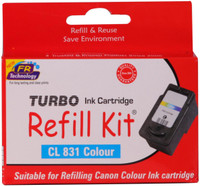Turbo Ink Refill Kit For Canon Cl 831 Cartridge: Multi Color Ink(Magenta, Cyan, Yellow) Turbo Ink Refill Kit For Canon Cl 831 Cartridge: Multi Color Ink(Magenta, Cyan, Yellow)