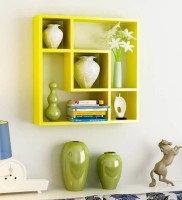 View Artesia Wooden Wall Shelf(Number of Shelves - 1, Yellow) Furniture (Artesia)