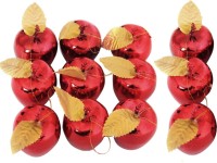 Futaba Red Apples Christmas Tree Decorations- Pack of 12 - 70 g