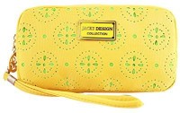 Jacki Design ABC38016YL Cosmopolitan Cosmetic Bag With Wristlet Yellow Cosmetic Bag(Yellow)