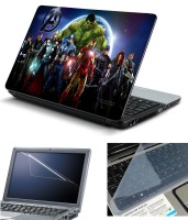 Psycho Art 3in1 Laptop Skin Pack with Screen Guard & Key Protector HQ140734 Combo Set(Multicolor)   Laptop Accessories  (Psycho Art)