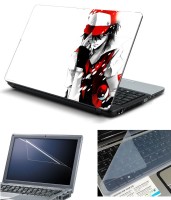Psycho Art 3in1 Laptop Skin Pack with Screen Guard & Key Protector HQ140742 Combo Set(Multicolor)   Laptop Accessories  (Psycho Art)