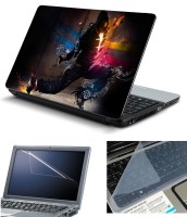Psycho Art 3in1 Laptop Skin Pack with Screen Guard & Key Protector HQ140796 Combo Set(Multicolor)   Laptop Accessories  (Psycho Art)