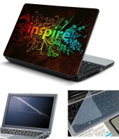 Psycho Art 3in1 Laptop Skin Pack with Screen Guard & Key Protector HQ140745 Combo Set(Multicolor)   Laptop Accessories  (Psycho Art)