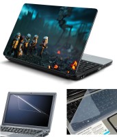 Psycho Art 3in1 Laptop Skin Pack with Screen Guard & Key Protector HQ140760 Combo Set(Multicolor)   Laptop Accessories  (Psycho Art)