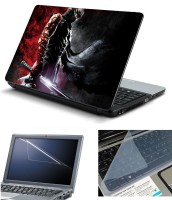 Psycho Art 3in1 Laptop Skin Pack with Screen Guard & Key Protector HQ140794 Combo Set(Multicolor)   Laptop Accessories  (Psycho Art)