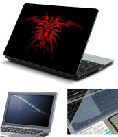 Psycho Art 3in1 Laptop Skin Pack with Screen Guard & Key Protector HQ140804 Combo Set(Multicolor)   Laptop Accessories  (Psycho Art)