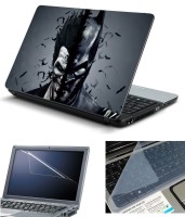 Psycho Art 3in1 Laptop Skin Pack with Screen Guard & Key Protector HQ140781 Combo Set(Multicolor)   Laptop Accessories  (Psycho Art)