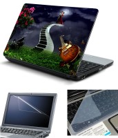 Psycho Art 3in1 Laptop Skin Pack with Screen Guard & Key Protector HQ140791 Combo Set(Multicolor)   Laptop Accessories  (Psycho Art)