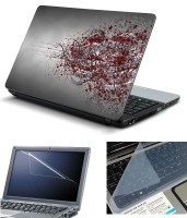 Psycho Art 3in1 Laptop Skin Pack with Screen Guard & Key Protector HQ140716 Combo Set(Multicolor)   Laptop Accessories  (Psycho Art)