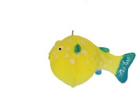 Jainsons Pet Products Jainsons Puffer Fish Yellow Artificial Plastic Ornament Decoration F08C Aquarium Plant Anchor({Plant Anchors1)
