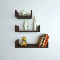 Wooden Art & Toys W78w MDF Wall Shelf(Number of Shelves - 3, Brown)   Furniture  (Wooden Art & Toys)