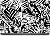 Ganesh Arts Black & White Abstract Sparkle Laptop Skin with Screen Protector & KeyGuard Skin HD High Quality Eco vinyl Laptop Decal 15.6   Laptop Accessories  (Ganesh Arts)
