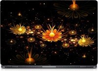 Ganesh Arts 3D Fractal Glowing Daisies Sparkle Laptop Skin with Screen Protector & KeyGuard Skin HD High Quality Eco vinyl Laptop Decal 15.6   Laptop Accessories  (Ganesh Arts)