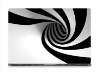 Ganesh Arts Black White Spiral HD High Quality Eco vinyl Laptop Decal 15.6   Laptop Accessories  (Ganesh Arts)