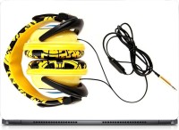 View Ganesh Arts Yellow Headphone HD High Quality Eco vinyl Laptop Decal 15.6 Laptop Accessories Price Online(Ganesh Arts)