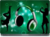 Ganesh Arts Green Musical Headphone HD High Quality Eco vinyl Laptop Decal 15.6   Laptop Accessories  (Ganesh Arts)